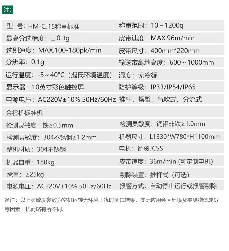 稱重機參數 稱重機參數